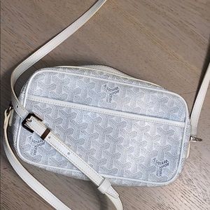 Goyard Cap Vert Coated Neutral Canvas Cross Body